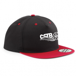 Casquette plate noir/rouge...