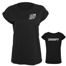 T-shirt coton femme noir -...