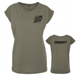 T-shirt coton femme vert -...